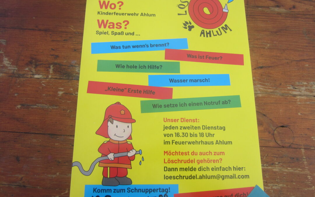 Schnuppertag am 13.5. bei der Kinderfeuerwehr